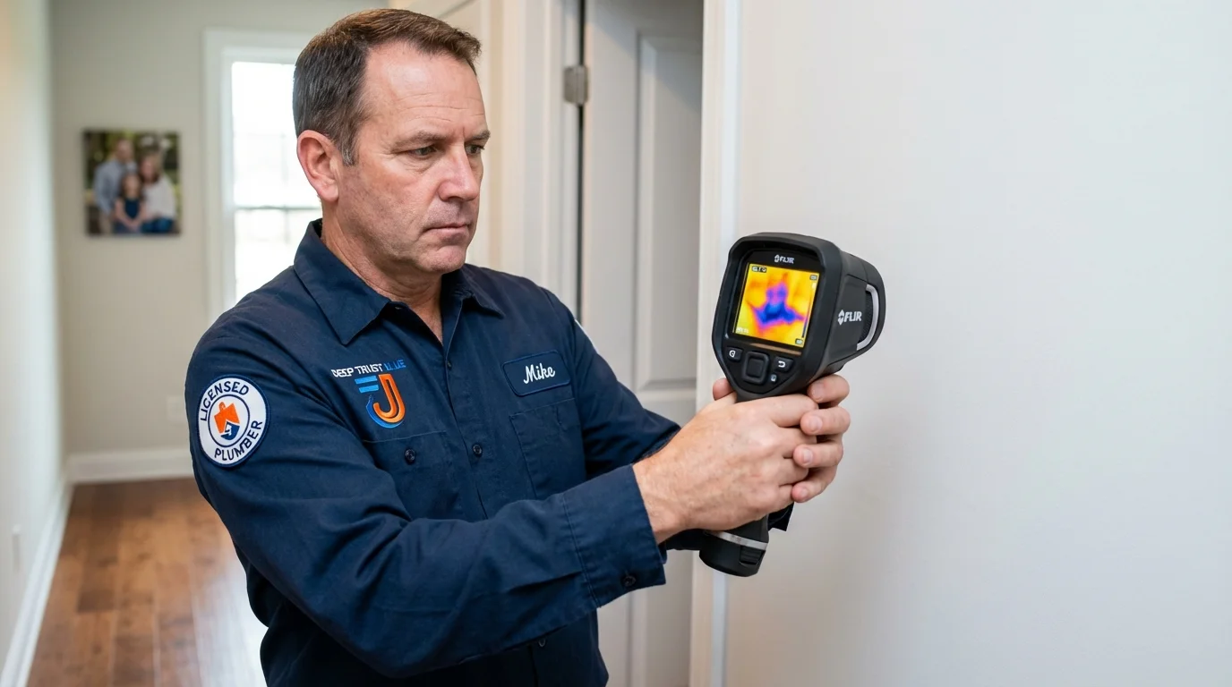Thermal imaging leak detection by Johns Plumbing LLC in Almont